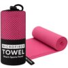 RĘCZNIK Z MIKROFIBRY SZYBKOSCHNĄCY 80x130CM - różowy