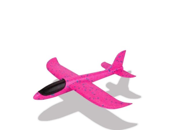 SAMOLOT ZABAWKA STYROPIANOWY SZYBOWIEC RZUTKA 47 CM - różowy