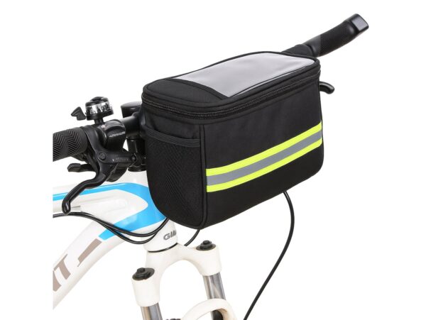 TORBA ROWEROWA NA KIEROWNICĘ - zółte paski