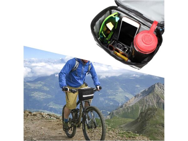 TORBA ROWEROWA NA KIEROWNICĘ - zółte paski