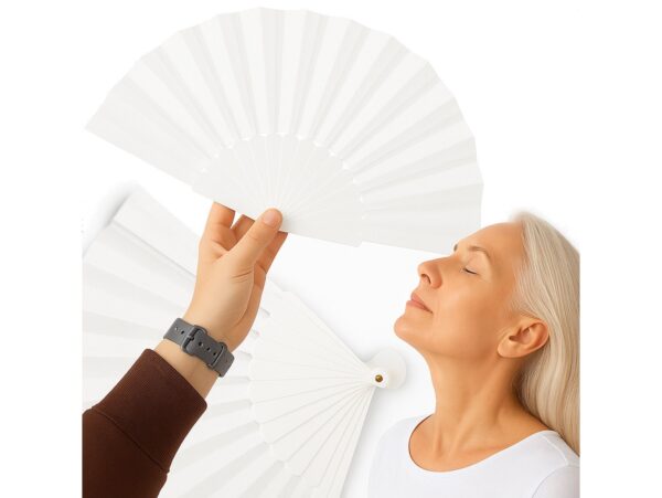 WACHLARZ MATERIAŁOWY 25CM - biały