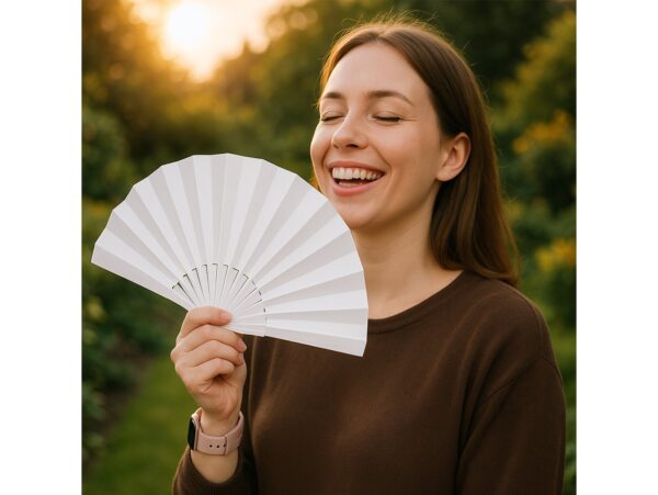 WACHLARZ MATERIAŁOWY 25CM - biały