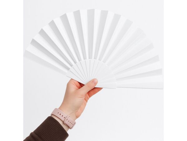 WACHLARZ MATERIAŁOWY 25CM - biały