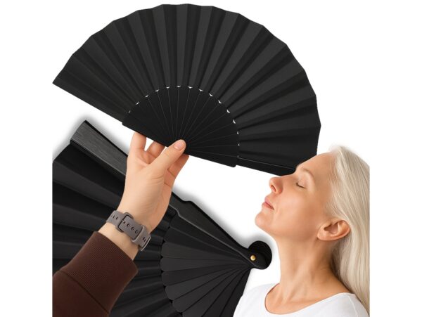 WACHLARZ MATERIAŁOWY 25CM - czarny