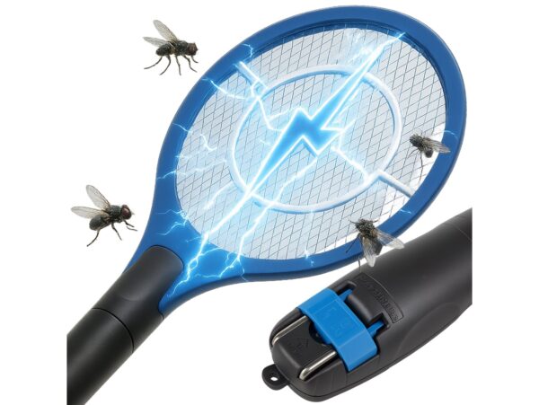 ŁAPKA NA MUCHY ELEKTRYCZNA NA AKUMULATOR DO GNIAZDKA - ciemny niebieski