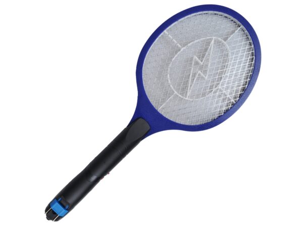 ŁAPKA NA MUCHY ELEKTRYCZNA NA AKUMULATOR DO GNIAZDKA - ciemny niebieski