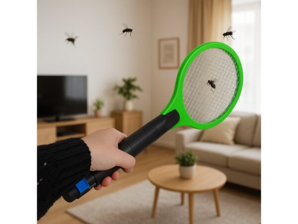 ŁAPKA NA MUCHY ELEKTRYCZNA NA AKUMULATOR DO GNIAZDKA - zielony