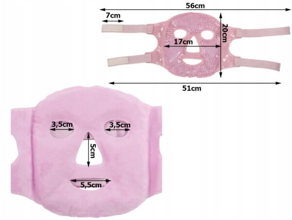 ŻELOWA MASKA NA TWARZ - różowy