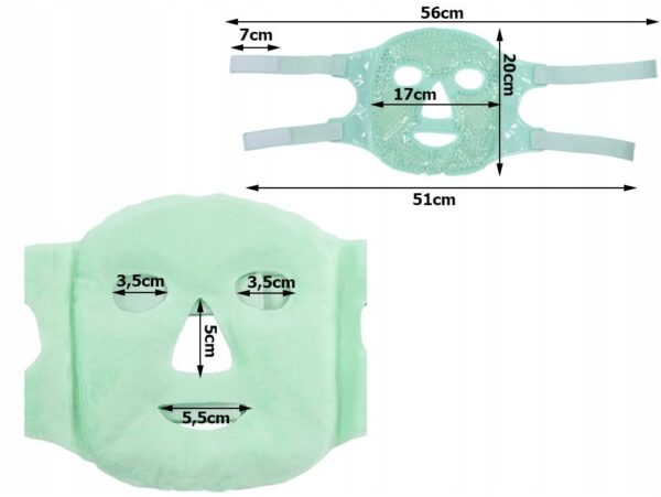 ŻELOWA MASKA NA TWARZ - zielona