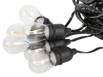 GIRLANDA OGRODOWA ŁAŃCUCH ŚWIETLNY 15 LED E27 15M