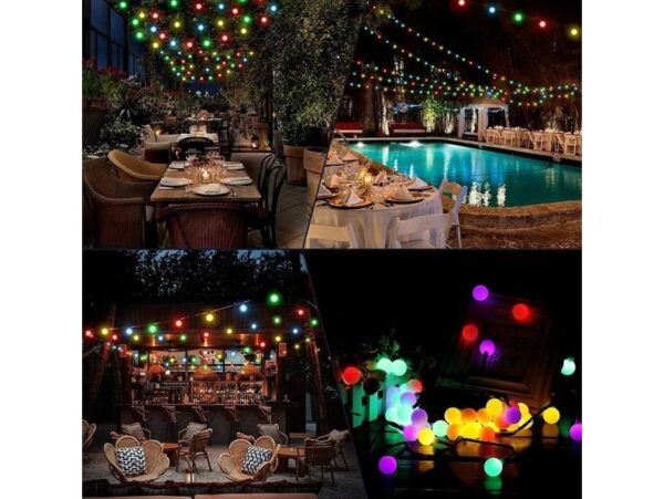 GIRLANDA OGRODOWA SOLARNA KULE 4,5m 20xLED 1,7cm