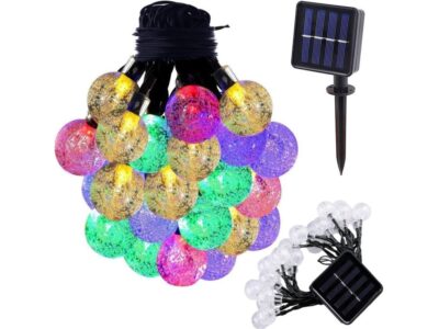 GIRLANDA OGRODOWA SOLARNA KULE 4,5m 20xLED 1,7cm