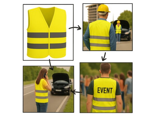 KAMIZELKA ODBLASKOWA - żółty