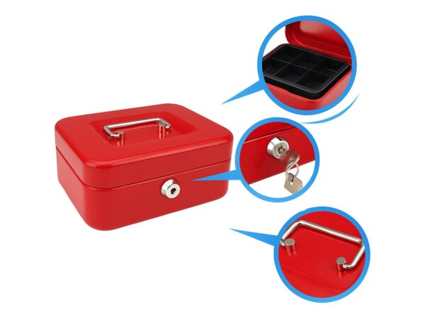 KASETKA NA PIENIADZE DUŻA 200 x 160 x 90 - czerwona