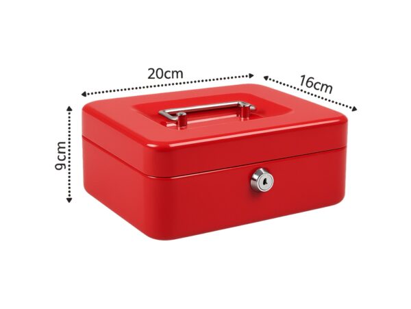 KASETKA NA PIENIADZE DUŻA 200 x 160 x 90 - czerwona