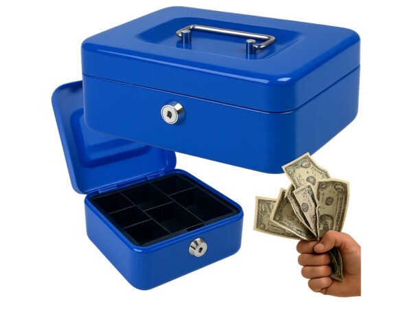 KASETKA NA PIENIADZE DUŻA 200 x 160 x 90 - niebieski