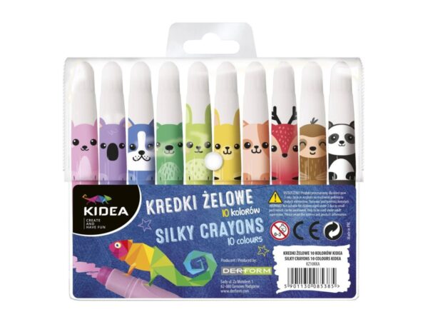 KIDEA KREDKI ŻELOWE 10 KOLORÓW