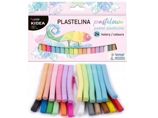 KIDEA PLASTELINA PASTELOWA 24 KOLORY