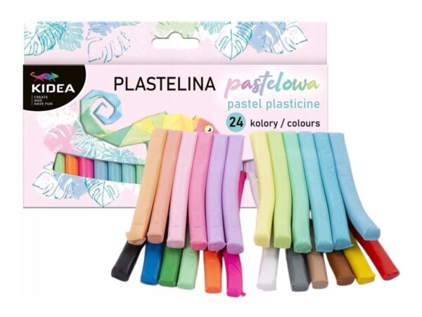 KIDEA PLASTELINA PASTELOWA 24 KOLORY