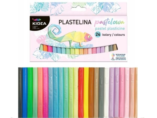 KIDEA PLASTELINA PASTELOWA 24 KOLORY