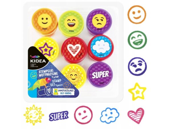 KIDEA STEMPELKI MOTYWACYJNE 9SZT