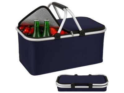 KOSZ PIKNIKOWY 49x27 DWIE RĄCZKI - granatowy