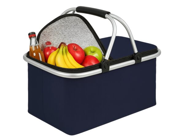 KOSZ PIKNIKOWY 49x27 DWIE RĄCZKI - granatowy