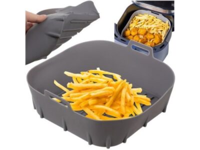 KOSZYK SILIKONOWY FORMA DO FRYTKOWNICY AIR FRYER 17x17x6cm