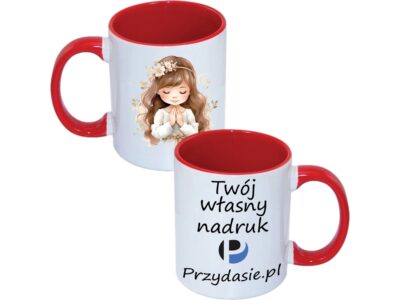 KUBEK DO SUBLIMACJI 330ML CZERWONY UCHWYT