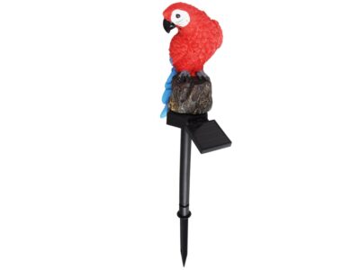LAMPA SOLARNA OGRODOWA PAPUGA 45/19cm - czerwony
