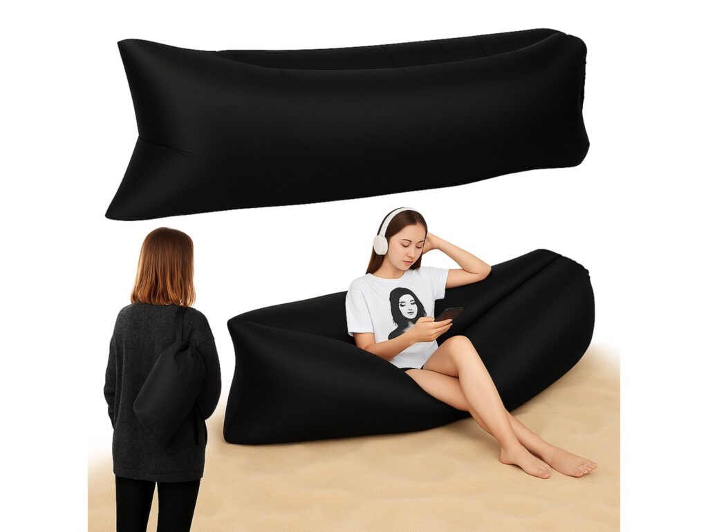 MATERAC SOFA NADMUCHIWANA LAZY BAG AIR SOF - czarny