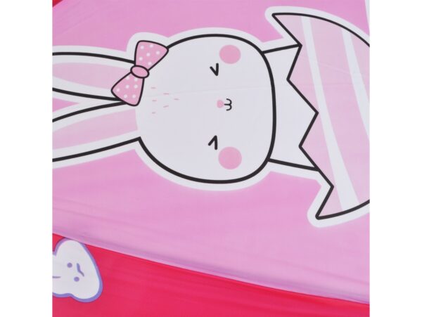 PARASOL DZIECIĘCY Z GWIZDKIEM 85CM 8 DRUTÓW PÓŁAUTOMAT - królik