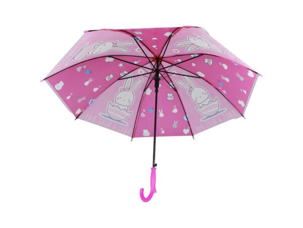 PARASOL DZIECIĘCY Z GWIZDKIEM 85CM 8 DRUTÓW PÓŁAUTOMAT - królik