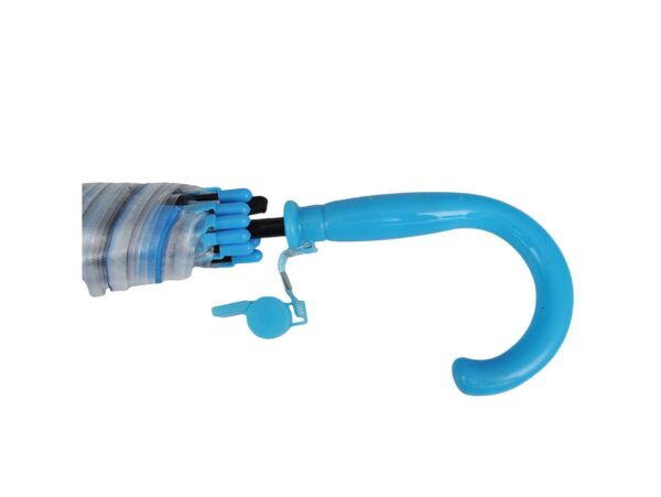 PARASOL DZIECIĘCY Z GWIZDKIEM 85CM 8 DRUTÓW PÓŁAUTOMAT - niebieski