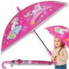 PARASOL DZIECIĘCY Z GWIZDKIEM 85CM 8 DRUTÓW PÓŁAUTOMAT - różowy