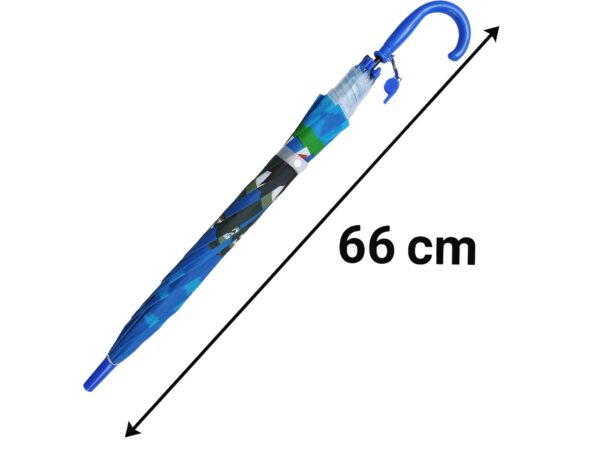 PARASOL DZIECIĘCY Z GWIZDKIEM 85CM 8 DRUTÓW PÓŁAUTOMAT - rekin