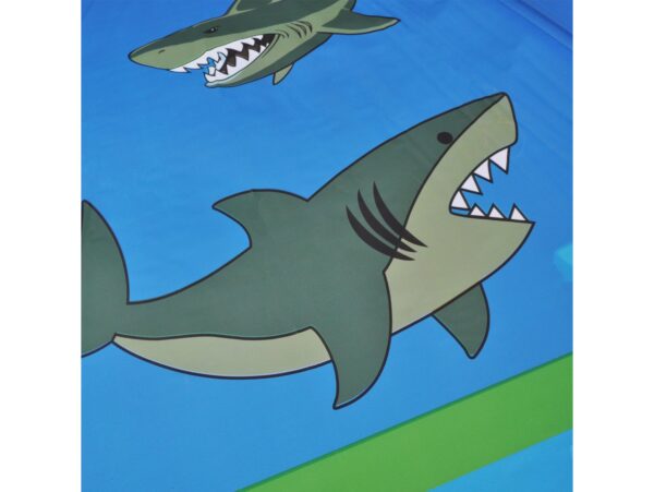 PARASOL DZIECIĘCY Z GWIZDKIEM 85CM 8 DRUTÓW PÓŁAUTOMAT - rekin