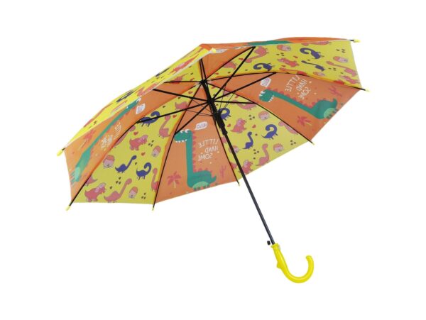 PARASOL DZIECIĘCY Z GWIZDKIEM 85CM 8 DRUTÓW PÓŁAUTOMAT - żółty