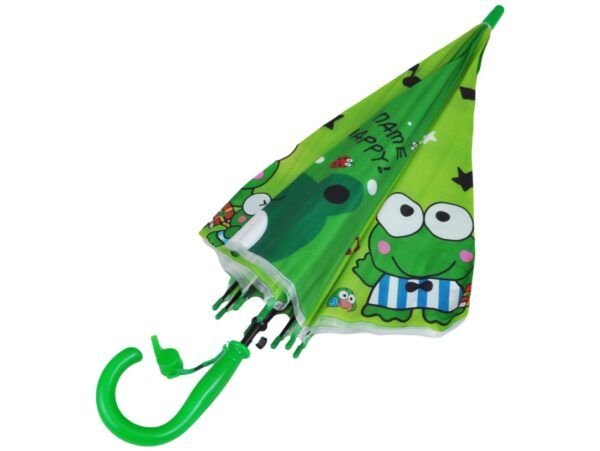 PARASOL DZIECIĘCY Z GWIZDKIEM 85CM 8 DRUTÓW PÓŁAUTOMAT - zielony