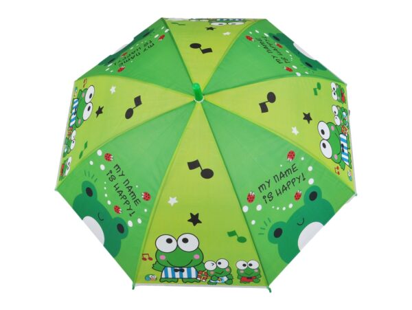 PARASOL DZIECIĘCY Z GWIZDKIEM 85CM 8 DRUTÓW PÓŁAUTOMAT - zielony