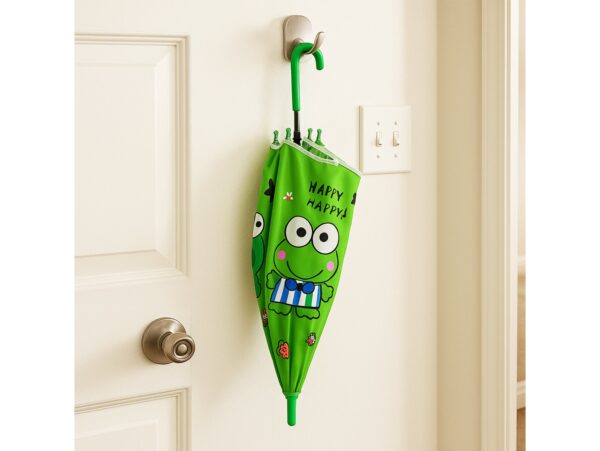 PARASOL DZIECIĘCY Z GWIZDKIEM 85CM 8 DRUTÓW PÓŁAUTOMAT - zielony