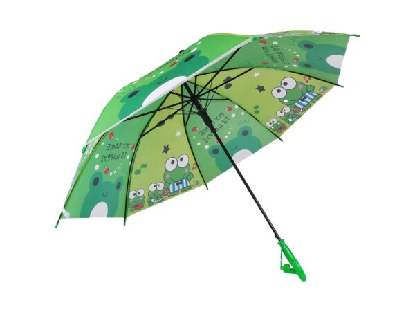 PARASOL DZIECIĘCY Z GWIZDKIEM 85CM 8 DRUTÓW PÓŁAUTOMAT - zielony