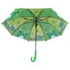 PARASOL DZIECIĘCY Z GWIZDKIEM 85CM 8 DRUTÓW PÓŁAUTOMAT - zielony