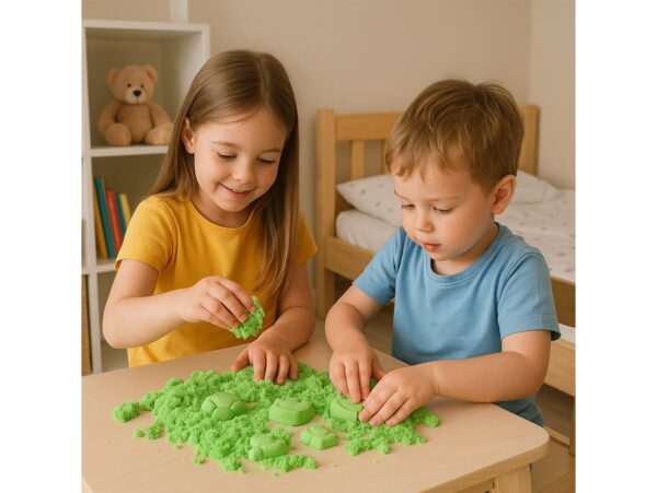 PIASEK KINETYCZNY PIASKOLINA 1KG ZAPAS - zielony