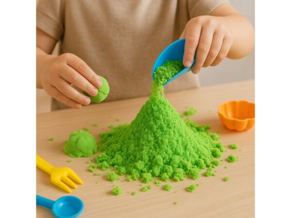 PIASEK KINETYCZNY PIASKOLINA 1KG ZAPAS - zielony