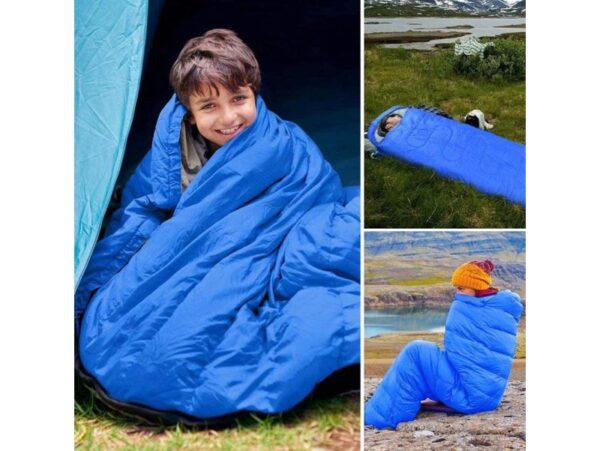 ŚPIWÓR 200CM - niebieski ocieplany