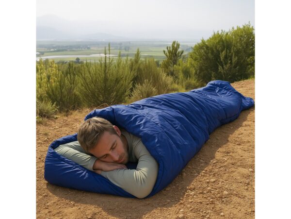 ŚPIWÓR 215CM - granatowy nieocieplany