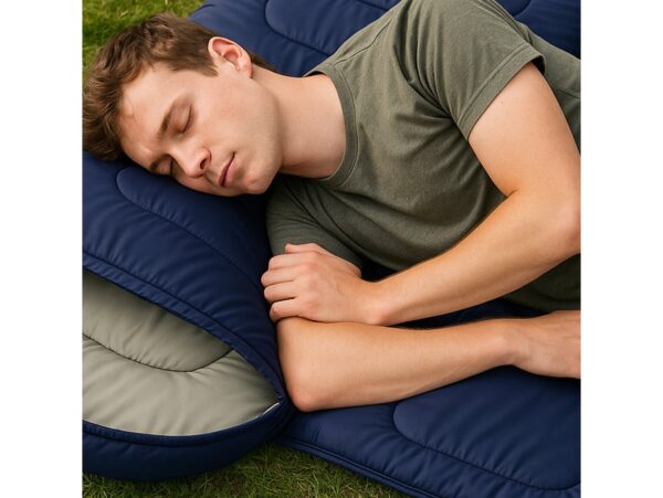 ŚPIWÓR 215CM - granatowy nieocieplany