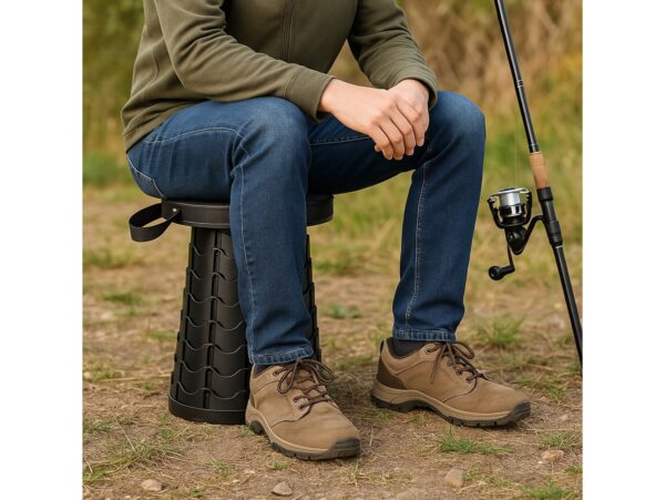 TABORET STOŁEK SKŁADANY - czarny