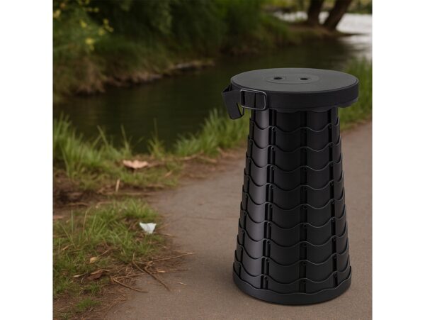 TABORET STOŁEK SKŁADANY - czarny